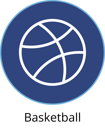 Basketball Navy Circle (png)
